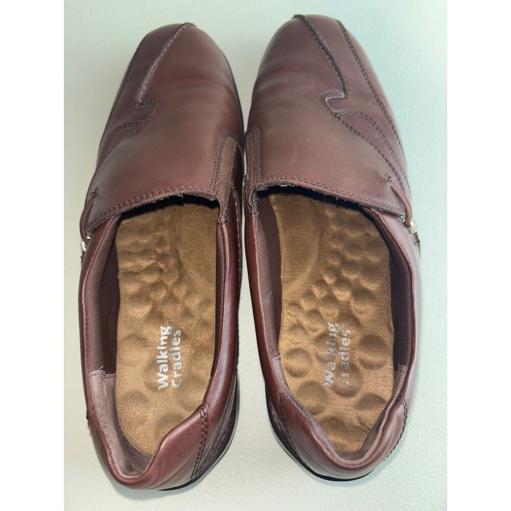 Walking Cradles Cassie Brown Leather Comfort Loafer Women’s Size 11W - Picture 6 of 9